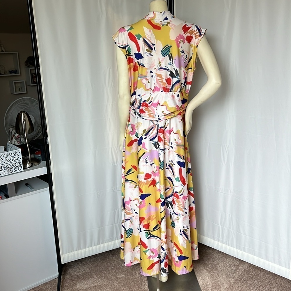 ISLE by Melis Kozan Floral High-Low Wrap Style Maxi Dress - Picture 7 of 9
